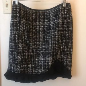 Black and White tweed pencil skirt